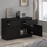 Narvik-Sideboard-Matt-Black-room-open.jpg