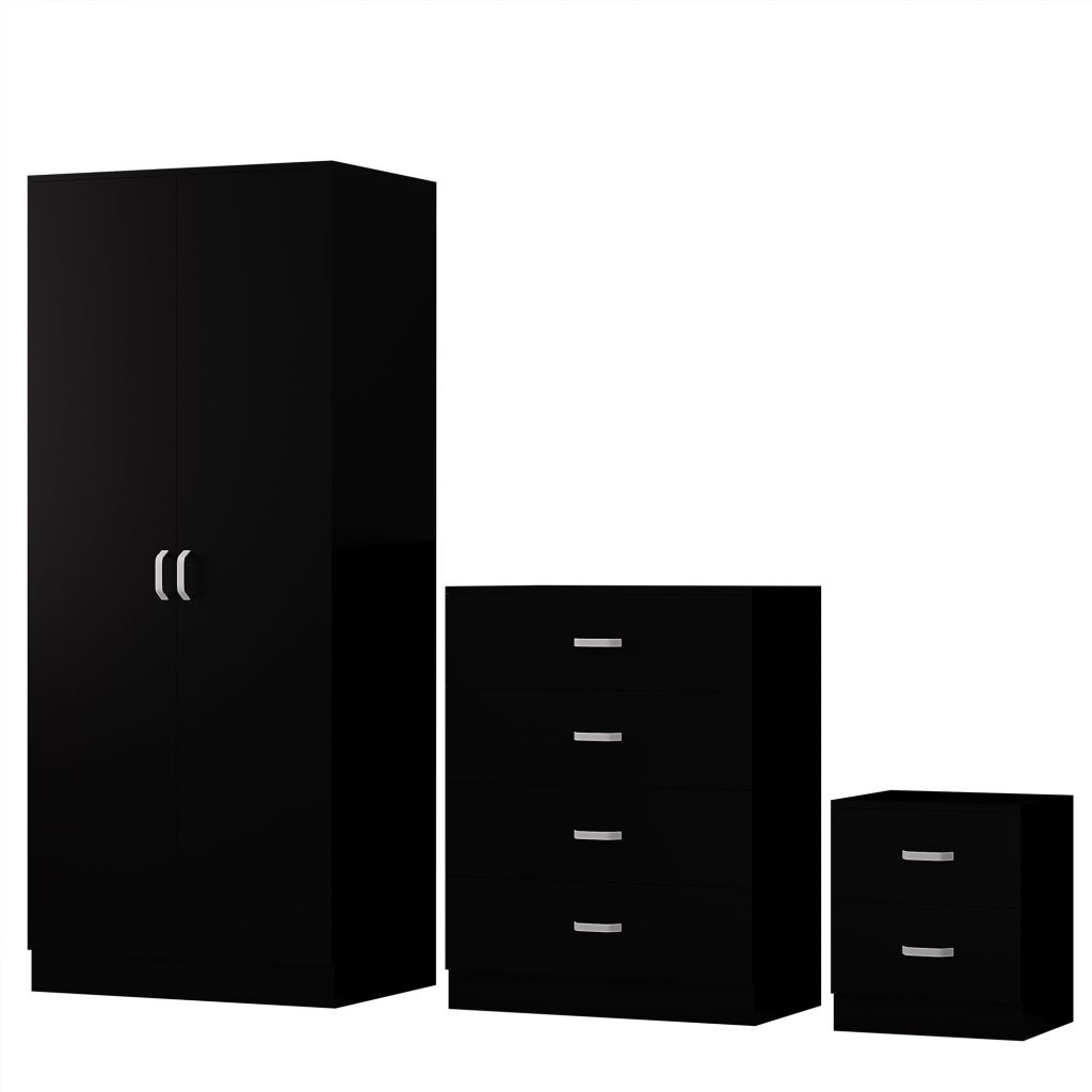 Matt black store bedroom furniture